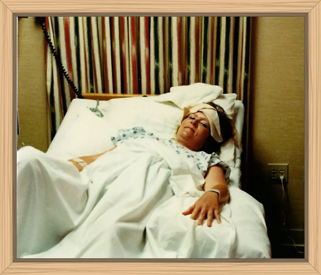 Not a happy camper at this point in the labor process. When one of my friends saw this photo, she said: "Looks like you're near death." Apparently, Tough Cookies have many lives.
