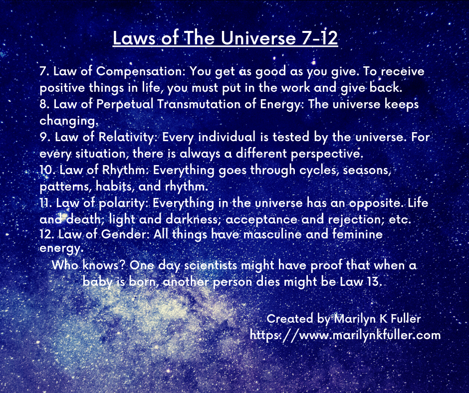 The Milky Night Sky with the 7-12 Laws of The Universe