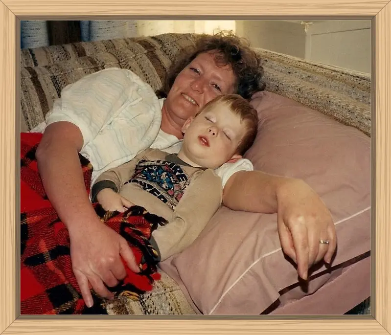 Me and Hayes on the couch snoozing