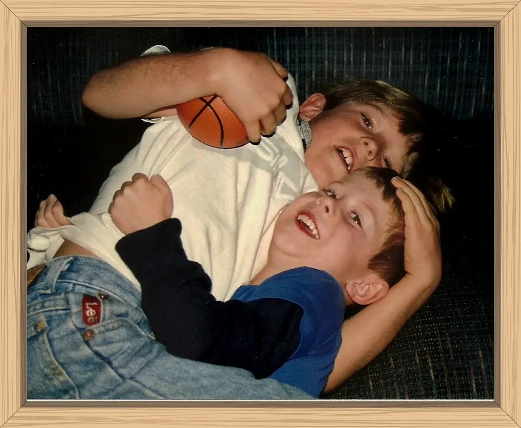 Hayes and Brandon were best of friends since my son was about five months old. They loved hanging out together and wrestling. They acted like brothers for sure!