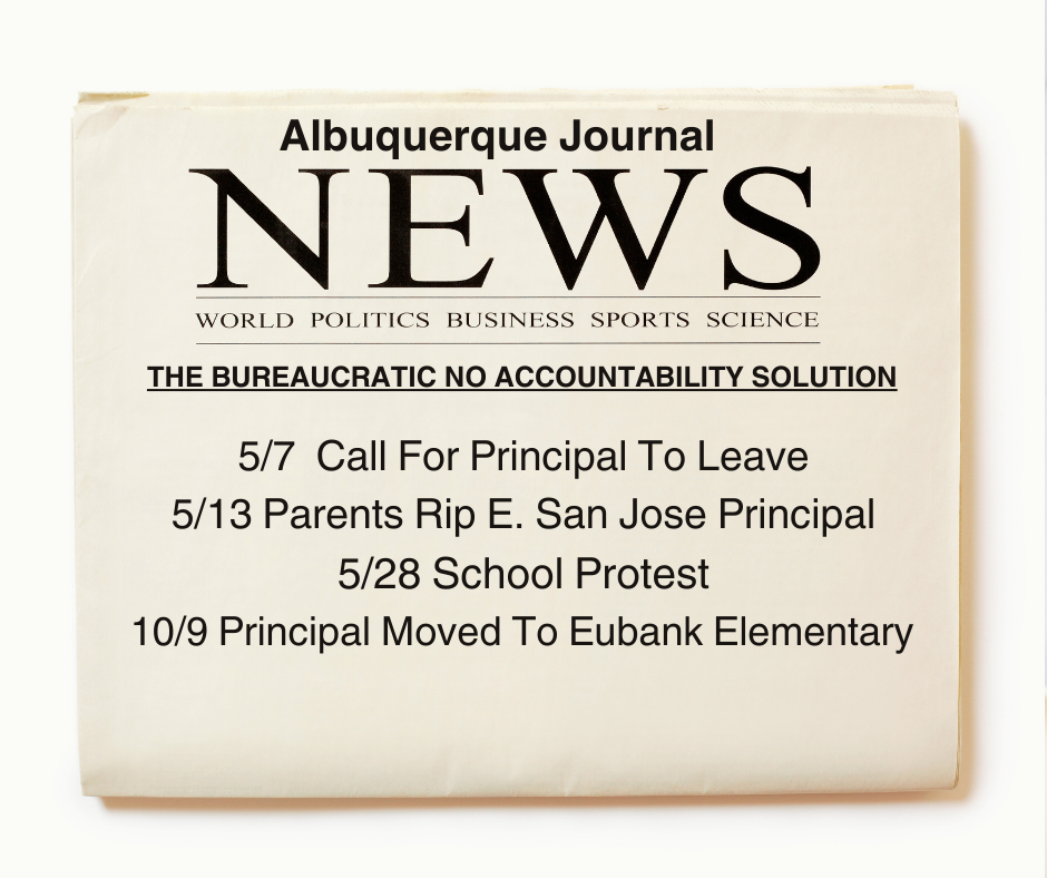 Front page of a newspaper graphic with the title Albuquerque Journal News. There are four articles I found in the Albuquerque Journal Archive which I will use in this post.