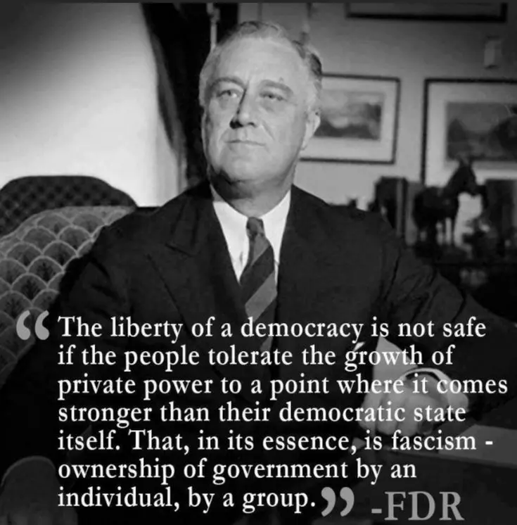 Portrait of President Franklin Delano Roosevelt whose courageous leadership led our country out of the Great Depression.
