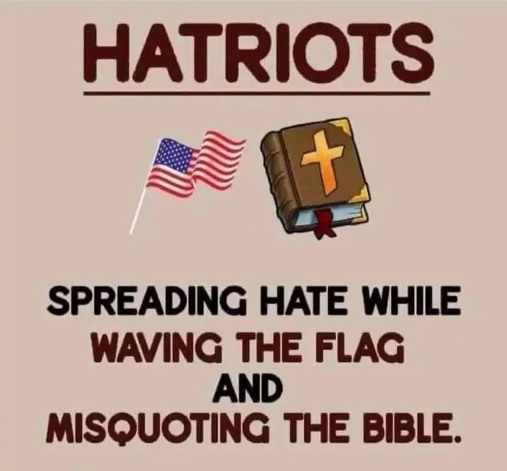 The American Flag waving next to a Bible with a Cross on the cover.