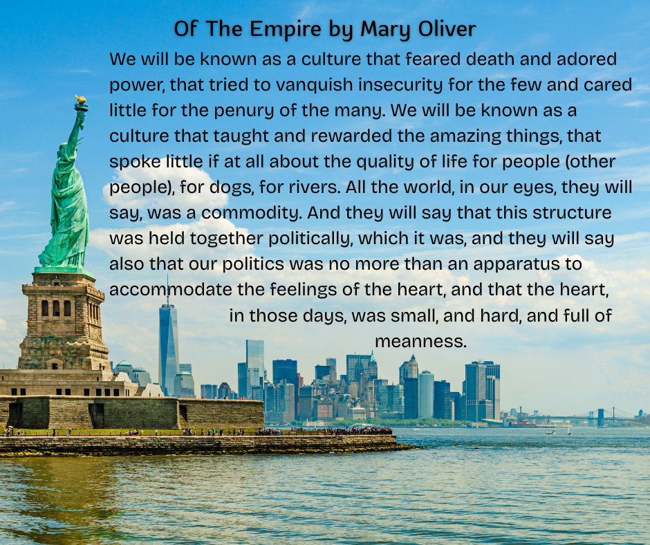 Statue of Liberty with the New York City skyline in the background.