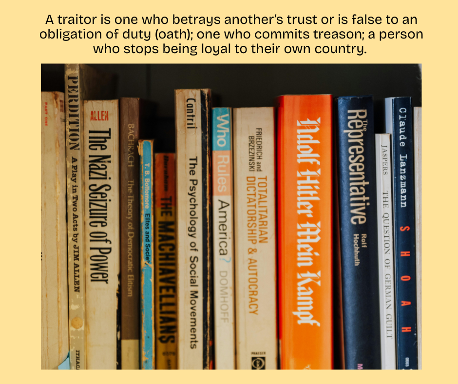 A collection of books with titles like "The Nazi Seizure of Power" or "Adolf Hitler Mein Kampf".