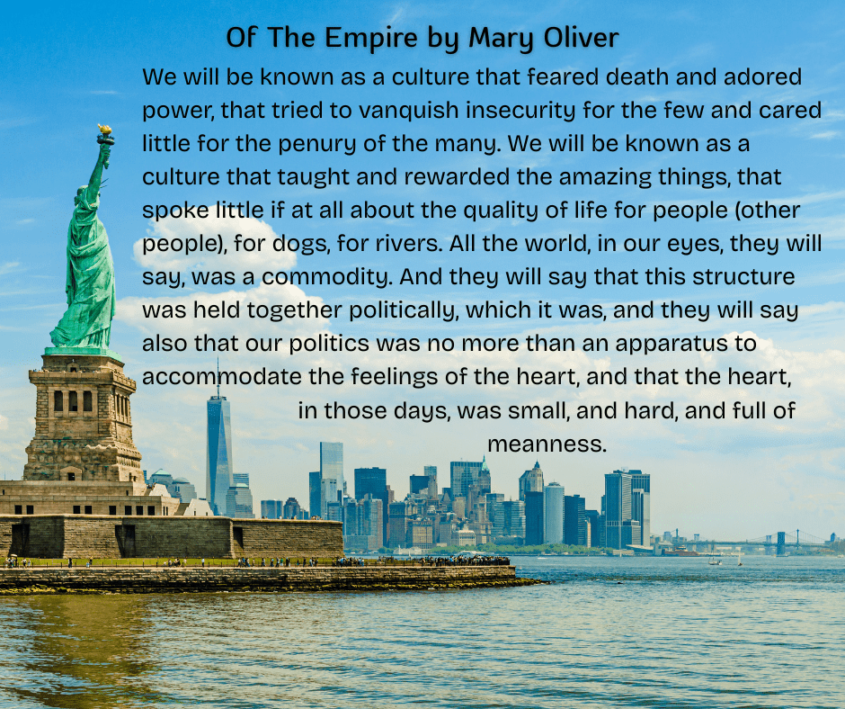 Statue of Liberty with the New York City skyline in the background.